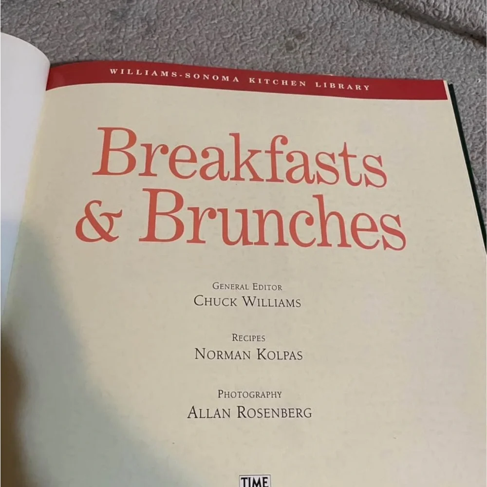 Williams Sonoma Kitchen Library Breakfasts & Brunches Book - Green and Black